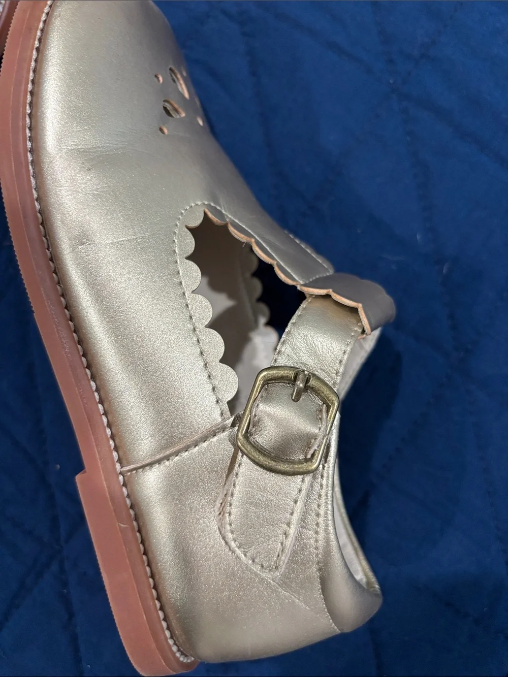 Kids' Felix and Flora Gold Mary Jane Shoes